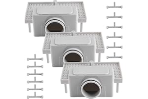 BEHOGAN Lot de 3 siphons de caniveau de douche avec 4 boucles pour caniveau de douche, filtre à cheveux, filtre de douche, tamis pour caniveau de douche avec système anti-odeurs, attrape-cheveux, évacuation