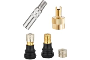 BPTRKOM Set di 4 valvole Tubeless- accessori per scooter, valvola tubolare, con Adattatore Estensione Valvola,valvola tubeless per Xiaomi Serien/Ninebot Max G30/Segway Mini/Mi3