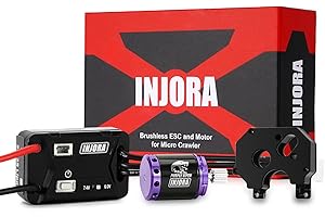 INJORA MBL32 G2 Waterproof Brushless ESC & 1721 Purple Viper Outrunner Motor for 1/24 Axial SCX24