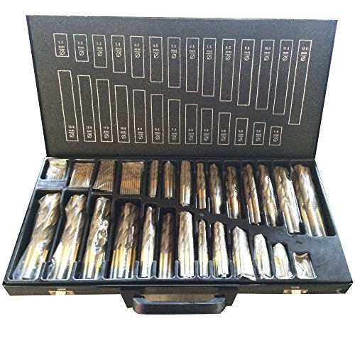 Arebos Spiralbohrer Satz 230-tlg. HSS TiN Titan nitriert Metall Bohrer Set beschichtet Stahlbohrer 1-13 mm