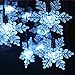 LED Solar Lichterkette 24 Schneeflocken Weihnachten Außenbeleuchtung Dekoration