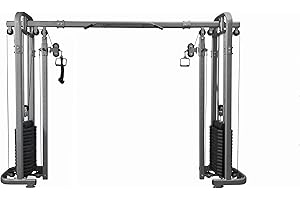 FIT4HOME Multi Gym | Gym Equipment For Home | Heavy Duty | Cable Crossover | Body Strength Training Equipment | TF-1007 Black