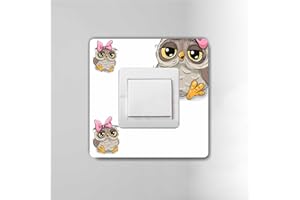 Tapetenschutz Martha von EDS-Werbemedien für Kinder Dekorrahmen Wandschutz Tapetenschoner Lichtschalter Acryl Schalter (1-fach Rahmen, Eule Emma)