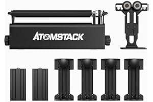 INNCEN ATOMSTACK R3 Pro Rotary Roller pour machine à graver laser, rouleau rotatif de gravure laser pour sculpture de boîte d'objet cylindrique, rotatif à 360°