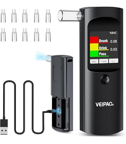 Éthylotest électronique Rechargeable USB - Alcootest Numérique Avec écran LCD - Pour Usage Personnel