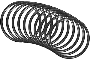 QUARKZMAN 75mm x 65mm x 5mm Nitrilo Goma Juntas Tóricas x 10uds Redondo Junta Arandela para Grifo Plomería Reparación Sellado Conexión [Negro]