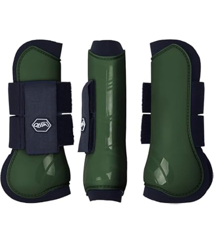 WALDHAUSEN Sehnenschoner Gamaschen Basic - Dunkelgrün Für Pferde