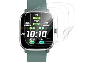 Carantee 4 Stück für Panzerglas für Amazfit GTS 2 Mini Schutzfolie, Weich TPU Kratzfest Schutzglas für GTS 2 Mini Folie, Klar Fingerabdruck-ID Displayschutzfolie für GTS 2 Mini Panzer Schutz Glas