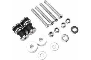 GERMERSE Kit hardware per l'aggancio dello schienale, bulloni di montaggio per Sissy Bar dello schienale regolabile antiruggine verniciati a polvere per la moto