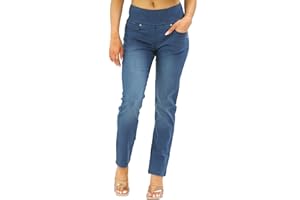 MYT Womens Elasticated High Waist Jeans Trousers Tummy Control Stretch Ladies Denim Jeggings All Waist Leg Sizes UK 10 – 24