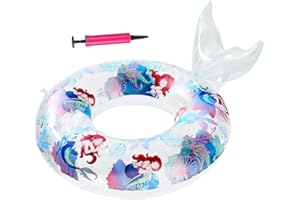 Babioms Baby Schwimmring, Kinder Schwimmreifen, Schwimmring Baby, Meerjungfrau Schwimmring, Baby Aufblasbarer Schwimmreifen, Schwimmhilfe Kinder 3-6 Jahre