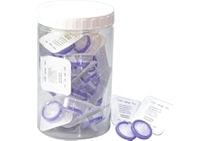 LABFIL 20 pezzi Filtri per Siringa Membrane Idrofile Sterili in PVDF con Diametro di 25 mm e Dimensione dei pori di 0,22um, Filtri ad Ago per HPLC e GC, Filtrazione di Laboratorio ad Alta Produttività