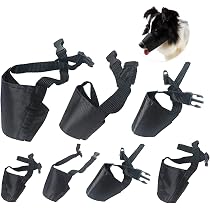 Muselière Pour Chien En Maille Souple Réglable - Léger, Respirant, Pliable - Empêche Les Morsures Et Le Fouillage (Noir, Taille L)