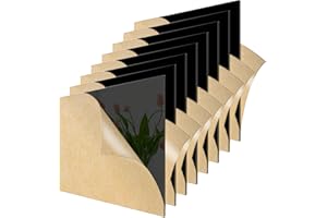 YIWONFU Black Acrylic Sheets, A5 Black Plastic Sheet Craft Making Sheet Black Photography Backdrop Mirror Black Acrylic Sheet for Painting, Sign and More Craft DIY (8Pcs-A5/21x14.8cmx1mm)