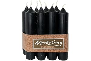 Nordring 8 Stück Stabkerzen schwarz 2,2 x 11 cm hoch