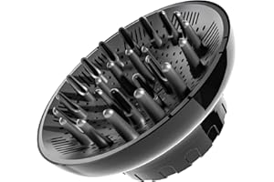 KOENXTAS Diffusor Aufsatz Föhn, Diffuser Föhn, Universal Haar Diffusor Anpassungsfähig für Trockner mit Düse D = 3.5-6.6 cm für lockiges oder welliges Haar Styling Maximales Volumen ohne Frizz, Schwarz