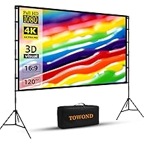 Aazon.co: SCREENPRO 120inch Projector Screen With Stand, Fast Outdoor - View #6