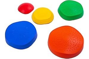Xzbling Flusssteine Und Hügelkuppen Für Kinder, rutschfeste Balanciersteine 6 Teiliges Stapelsteine Set Kinder Balance Spiel Zur Förderung Von Balance, Motorik & Koordination