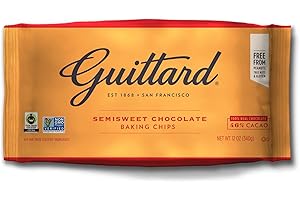 Guittard Semi Sweet Chocolate Chips – Gotas de Chocolate Negro de de San Francisco, 340 g – Perfectas para Repostería, Chocolate Caliente, Postres – Sabor Intenso con un Toque de Vainilla