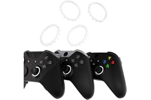 eXtremeRate Anneaux Accessoire de Remplacement pour Xbox One Elite 2/1, pour Xbox Series X/S Manette, Anneaux Customisé pour Xbox One Elite/Series, Compatible avec eXtremeRate ASR Coque, Blanc