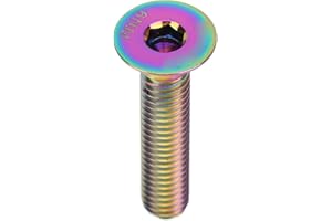 SPYMINNPOO Tornillos de Pernos de Titanio, Perno de Fijación de la Cubierta Superior del Vástago del Auricular de la Bicicleta M6x30mm Tornillo del Perno del Vástago de la Bicicleta Aleación de Titanio para Repa