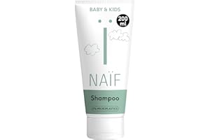 Naïf Shampoing Soin Bébé & Enfant – Aux ingrédients naturels, vegan, sans SLES, sans microplastiques, silicones et parabènes – 200 ml