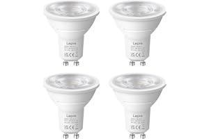 Lepro GU10 LED Neutralweiß 6W Lampe, 4000K Neutralweiß, 630 Lumen, 38° Abstrahlwinkel, Nicht dimmbar Reflektorlampe, Energiesparendes GU10 LED Leuchtmittel für Büro, Küche, Flur, 4 Stück