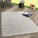 Produktbild In- & Outdoor Flachgewebe Teppich Terrassen Teppiche Mit Farbverlauf In Beige, Grösse:60x100 cm