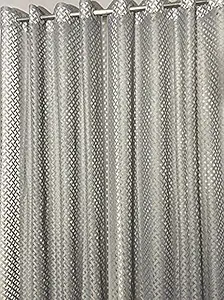 FRACAS Sheer Floral Transparent Net Curtain for Window 5 Feet | 1 Piece | Grey