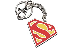 The Noble Collection DC Comics Superman Logo Keychain In Colour - 5in (13cm) Superman Sigil Film Set Movie Props Gifts Merchandise