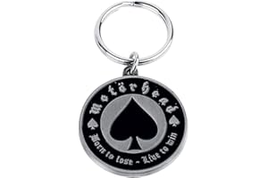 Lemmy Motorhead Born To Lose Silver Black Metal Keychain Keyring Gift Official
