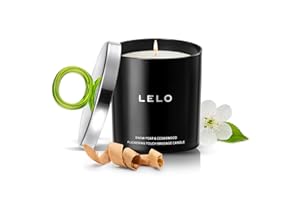 LELO Flickering Touch Vela para Masajes, Se Convierte Aceite de Masaje, Vela Perfumada, Aceite de Masaje Corporal, Tratamiento Lujoso para la Piel, Aroma a Pera de las Nieves y Madera de Cedro