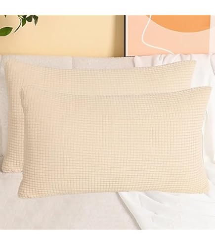 Lot De 2 Taies D'oreiller 63 X 63 Cm Et 50 X 70 Cm / 100% Coton 57 Fils/cm² - Couleur: Choco