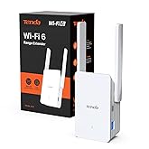 Tenda Wi-Fi 6 WiFi Repeater AX1500Mbps Extender, Amplifier Covers up to 150m2, 1 Gigabit Ethernet Port, WPS, AP Mode, LED Ind
