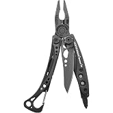 Leatherman Skeletool CX, Stainless Steel, Made in USA, Onyx | 7-in-1 Camping &amp; Survival Multitool