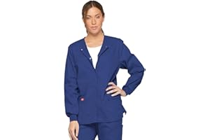 Dickies Women's EDS Signature Scrubs Missy Fit Snap Front Warm-up Jacket Medical