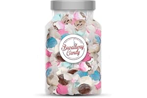 Broadway Candy Sweets Jar 800g - Assorted Flavour Salt Water Taffy - Individually Wrapped American Sweets - Bite Sized Candy Treats