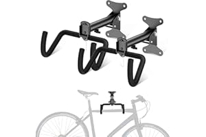 WildFun Fahrrad Wandhalterung Klappbare Wandhalterung für die Garage,Keller und Wohnung Fahrradhalterung Wand bis 60kg für für Fahrrad, Rennrad, E-Bike,Mountainbike et Fahrradhalter (2 Stück)