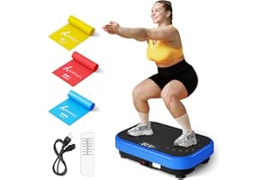 Vibration Plate Exercise Machine for Lymphatic Drainage Weight Loss,SoftGym Power Vibration Plate 300-400 Lbs Capacity Full Whole Body Workout Vibration Platform,Waver Vibration Plate for Home Fitness