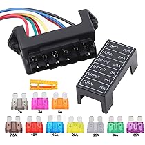 8 Way Car Fuse Box, 12v/24v/32v/48v Universal Standard Blade Fuse