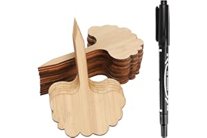 KINGOVALLEY Bambus - Pflanzenetiketten, 10 x 6 cm, langlebige Pflanzenmarkierung, grüne Baum- Pflanzenetiketten, Kindergarten-Gartenetiketten, Schilder für Gartengemüse, Gewächshaus, Samentopf, Blumen, Kräuter