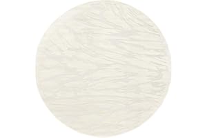 RugVista RugVista Sierra, Dywan, Dywany nowoczesne, Ø 200 cm, Okrągły, Wysoki, Czyścić wyłącznie chemicznie, oeko_tex_100, Kremowa biel