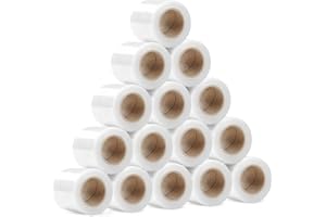 RAGO® Stretchfolie Set 15 Stück Mini Rollen 130m 15x210g I Transparent folie für möbel Stretch Folie 130m I Palettenfolie Handfolie Wickelfolie (38x31x8cm) 130m Länge