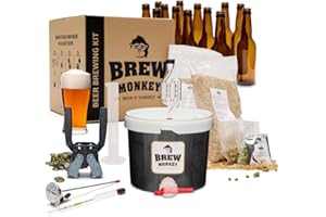 Brew Monkey® Kit Per Fare La Birra IPA | Kit Luxe 5 L | 5,7% VOL. | Kit Per La Produzione Di Birra A Casa | Idee Regalo Uomo | Kit Birra | Regali Uomo Originali | Regalo Uomo Natale