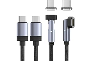 N. NETDOT Magnetyczny kabel do ładowania 100 W - ultraszybkie ładowanie i transfer danych - magnetyczny kabel USB-C do smartfonów, tabletów, słuchawek itp. - 1 m - czarny