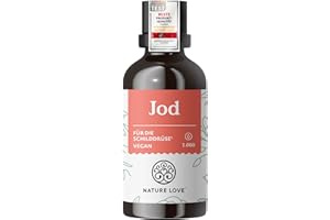 ‎NATURE LOVE NATURE LOVE® Jod Tropfen - 150µg 50ml - alkoholfrei und vegan - geschmacksneutral, hoch bioverfügbar - hochdosiert & laborgeprüft