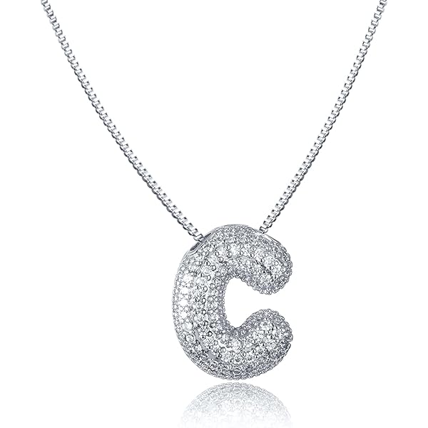 Collana Con Ciondolo Iniziale In Zirconi - Personalizzata Con Lettera | Regalo Per Donna O Adolescente - Foto 3