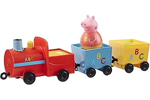 Peppa Pig Weebles Pull Along Wobbily Train, first peppa pig toy, preschool toy, imaginative play, gift for 18 months+