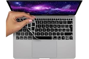 MyGadget Tastaturschutz QWERTY für Apple MacBook Air 13 Zoll (2020-2022 M1 Chip) - Folie für italienische Tastatur - Keyboard Cover - Schwarz