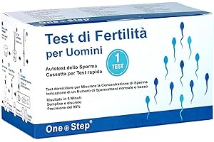 ONE STEP One+Step Test Fertilità Maschile dello Sperma I Test dello Sperma per Uomini I Test dello Sperma I Test di fertilità uomo I Misura la concentrazione di sperma I Test Sperma rapido